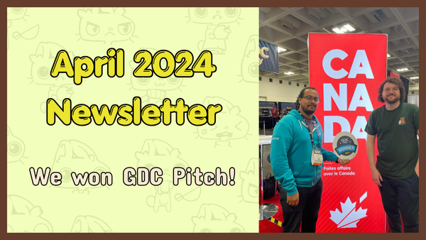 April 2024 Newsletter header: we won GDC Pitch