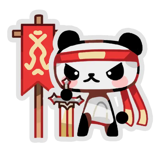 Image of a panda warrior from the game