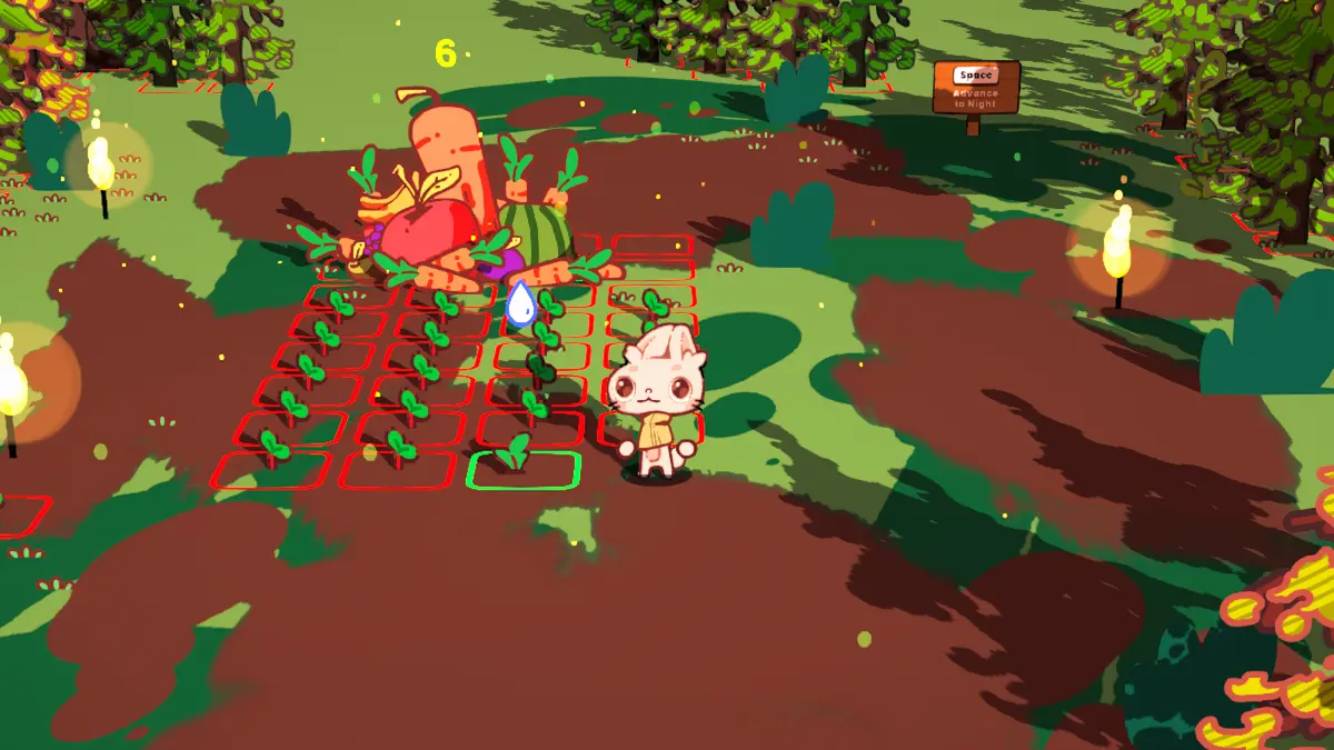 Screenshot of the game showing a clean farm layout