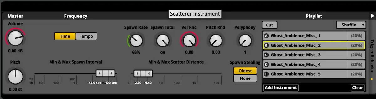 Image of a FMOD scatterer instrument