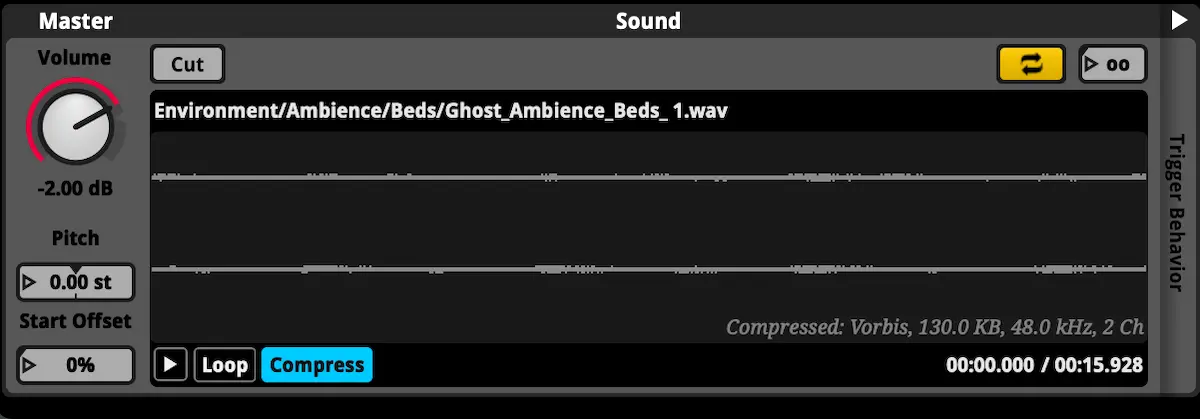 Image of a FMOD single instrument