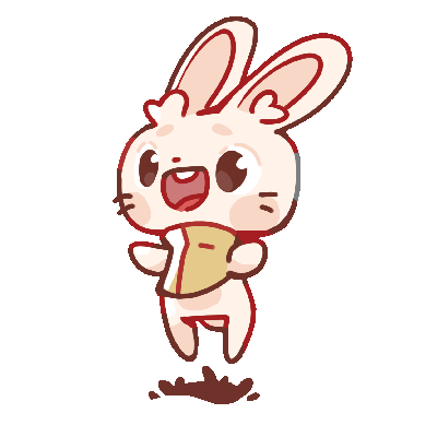 jumping smiling rabbit GIF