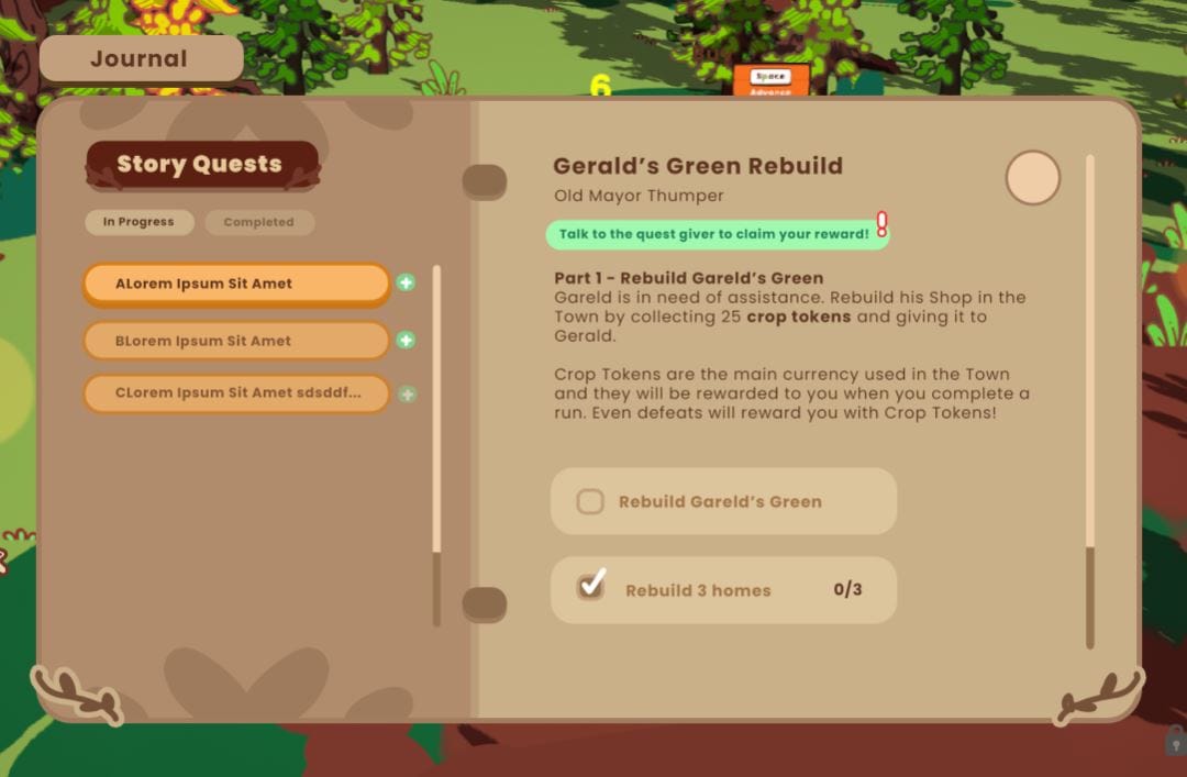 Image of the quest tracker
