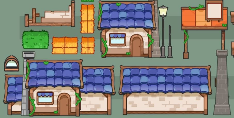 Image of the house asset tilesheet