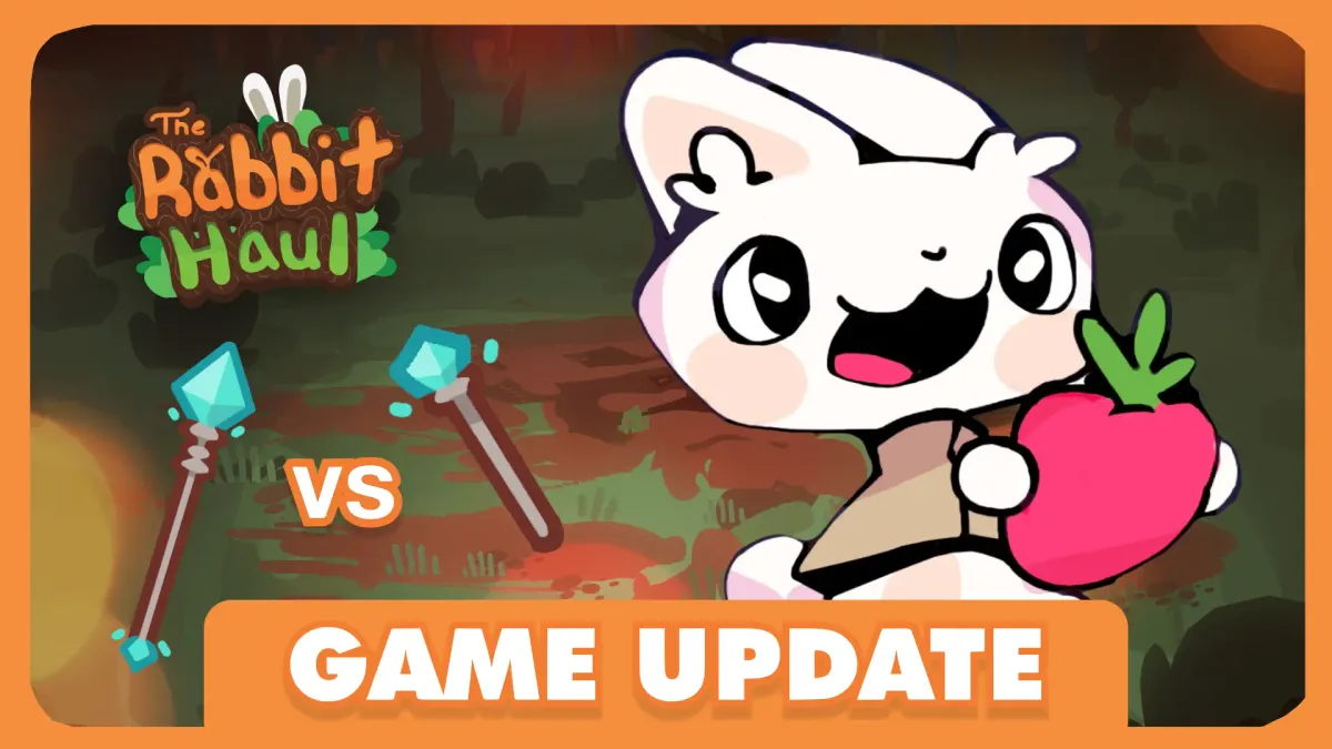 Thumbnail for our post about the new features in our game The Rabbit Haul