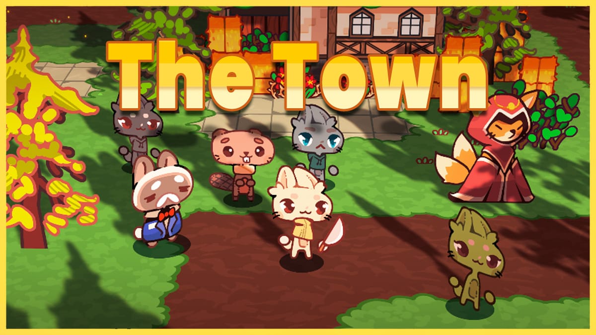 Image of the town with villagers
